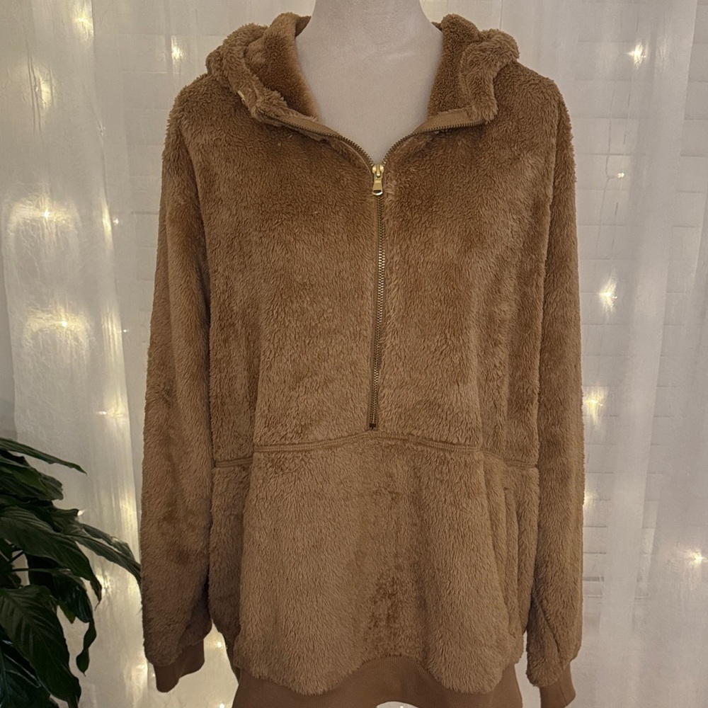 Old Navy Brown Teddy Jacket with Zipper